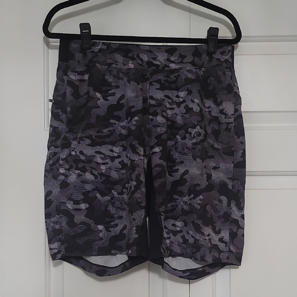 lululemon athletica Black and Gray Camo Athletic Shorts